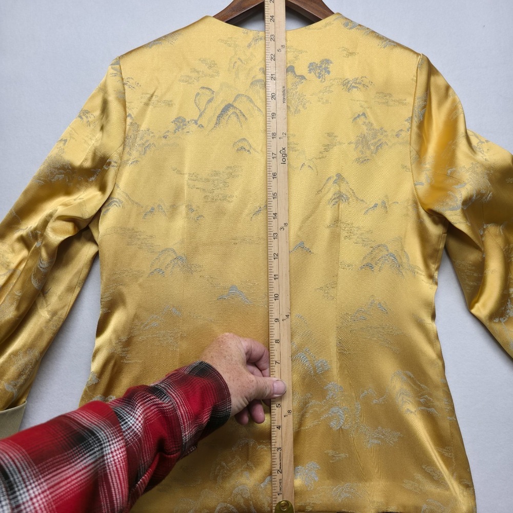 Haoyang Fashion Women's Chinese Yellow Tang Suit Jacket Size Medium - Picture 7 of 9